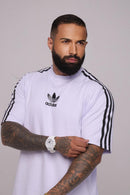 Oversize Adidas Retrô 3 Listras Branca