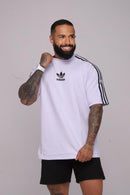 Oversize Adidas Retrô 3 Listras Branca