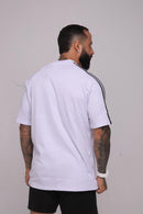 Oversize Adidas Retrô 3 Listras Branca