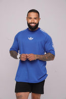 Oversize Adidas Retrô 3 Listras Azul