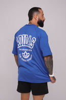 Oversize Adidas Retrô Estampa nas Costas Azul
