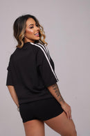 Oversize Adidas Retrô Escrita na Frente Feminina