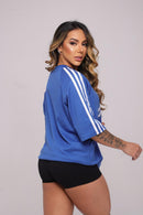 Oversize Adidas Retrô Escrita na Frente Feminina